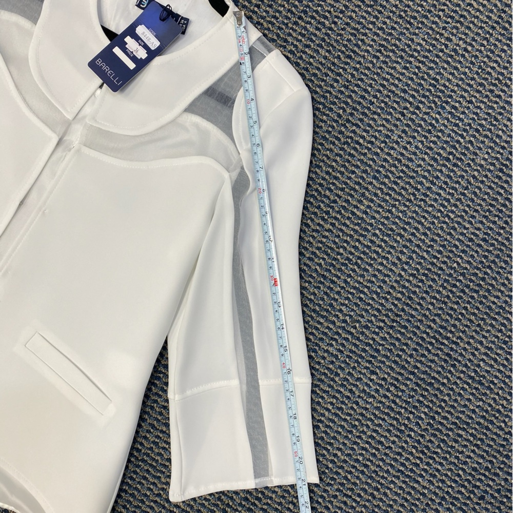 Multicolored Sheer Elements 3/4 Sleeve Blouse - image 5